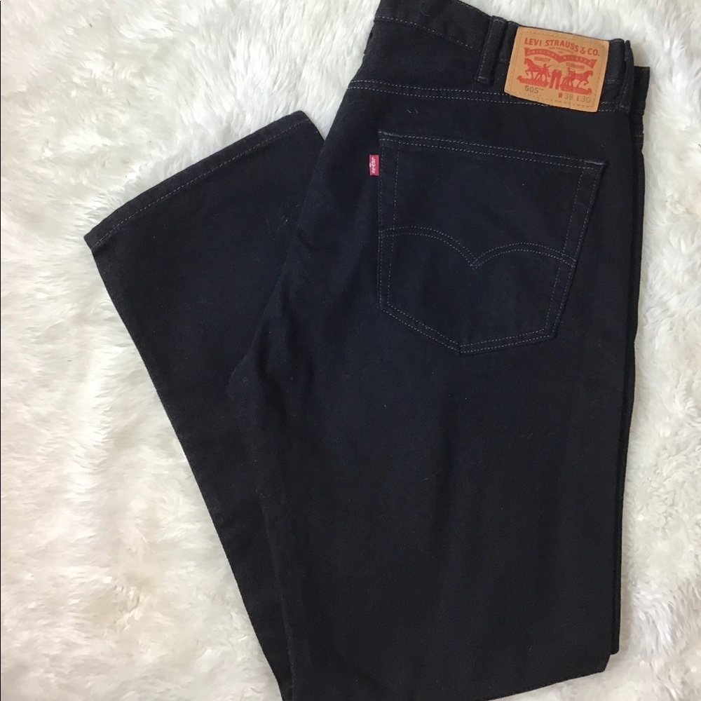 Levi’s black men’s straight leg jeans size 38W L 30”